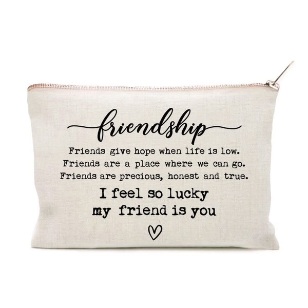 Friend Gift, Gift for Friend, Friendship Gift, Best Friend Gift, Makeup Case, Cosmetic Bag, Tote Bag, Bestie Present, Thank You Friend Gift, Christmas Gift