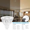 Aovpex 10 Pack Dimmable MR16 LED Bulbs, 12V 5W(50-Watt Equivalent), 3000K Warm White, GU5.3 Bi-Pin Base, 40-Degree, Indoor/Outdoor Landscape Spotlight Track Recessed Lighting