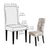 FORCHEER Pattern Stretch Chair Covers for Dining Room Set of 4,Printed Stretchable Dining Chair Slipcover Washable Removable for Kitchen,Hotel,Restaurant,Ceremony Universal Size(4PCS,Linen Stripe)
