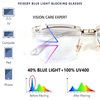 FEISEDY Retro Semi-Rimless Blue Light Blocking Glasses for Men Women Vintage Half Glasses Frame Horn Rimmed Eyeglasses B2883