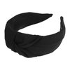 VOCOSTE Knotted Headbands, Solid Colors Top Knot Headbands, Elastic Headbands for Women, Non-slip Knot Hair Bands Hair Hoop Headpiece, Black