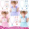 Kids Play Jewelry Sets, Princess Toys for Girls 4-6, 29 Pcs Little Girl Costume Jewelry, Unicorn Necklaces, Bracelets, Rings, Earrings, Toddler Dress Up Jewel Birthday Gifts Pretend Play Party Favor