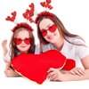 Fahacop 8 Pack Valentine's Day Headband Set Red Sequin Heart Headband and Heart Sunglasses for Wedding Valentine Festival Party Headwear Accessories