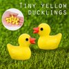 100Pcs Mini Resin Ducks, Tiny Ducks Figurines Bulk for Miniature Dollhouse Decor Accessories Garden Aquarium Potted DIY Ornament Party Toys