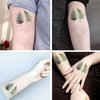 Dopetattoo 6 Sheets Temporary Tattoo Fern Leaf Foliage Fake Tattoos Neck Arm Chest for Women Men Adults