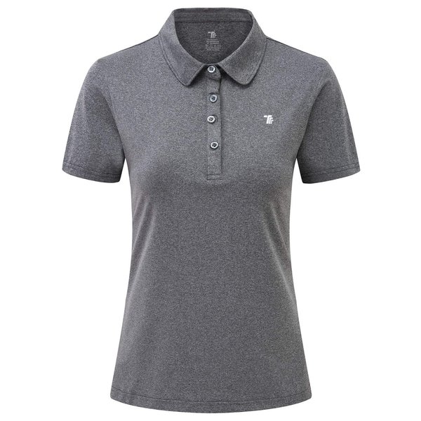 Rdruko Ladies Golf Polo Shirts Short Sleeve Quick Dry Lightweight Casual Collared T Shirt(Grey, US XL)