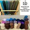 Nutty Natte Handmade Hair Wrap Extension Dreadlocks hairclip fabric and woolen yarn Colorful Tribal Fairy Lock Hair Wrap Dread Wrap Braid with crystal charms (Blue)