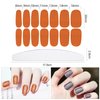 YECIRALA 20 Sheets 280 Pcs Fall Nail Polish Stickers Full Nail Wraps Brown Orange Gel Nail Strips Press On Nails Nail Polish Strips Stick On Nails Polish Wraps Gel Nail Stickers for Nail Art Wraps