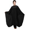 PERFEHAIR Barber Hair Cutting Cape - Black Salon Haircut Gown, 55" x 59", 5.8 Ounces, Super Silky Smooth Texture