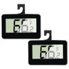 2Pcs Digital Refrigerator Fridge Thermometer Mini Freezer Thermometer Room Thermometer with Hook, Large LCD Display °C/°F Convertible with Hanging Hook for Kitchen,Home,Restaurants