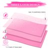 Funfe Nail Tips Art Table Towels Mat, Pink, 50 Pcs, French, Wood Pulp Paper, Disposable, Waterproof, Foldable, Salon Use