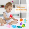 LotFancy Bath Toys for Kids Ages 1-3, Mold Free Bath Toys for Infants Toddlers, 8PCS No Holes Ocean Sea Animal Bathtub Toys, Soft Baby Bath Tub Toys