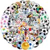 100 Pcs Soccer Stickers for Kids and Adults, Vinyl Waterproof Stickers for Water Bottle Luggage Scrapbook Laptop Stickers, Soccer Party Favors, Soccer Gifts