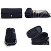 Warmstore Makeup Brush Bag, Travel Makeup Brush Case Makeup Brush Holder Organizer Cosmetic Bag Portable Roll Up Brush Storage Bag for Makeup Brushes and Cosmetic Essentials (Black)