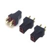 JFtech RC No Wire Deans Parallel Connector 1 Female to 2 Male Deans T Plug Parallel Connector Adapter for RC Quadcopter Multirotor (Pack of 3)