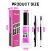 Eyebrow Gel Set with Brow Tool-Waterproof Taupe Tinted Eye Brow Gel & Clear Brow Setting Glue,Longlasting Brow Tinting Gel Brow Filler for Eyebrows,Thanksgiving Eyebrow Makeup Gift Kit for Women-01+02