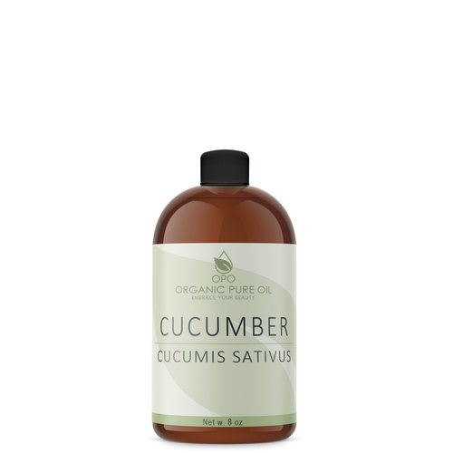 OPO Cucumber Seed Oil - 8 oz - Pure, Unrefined, Cold Pressed, Non-GMO, Hexane-Free, Vegan Carrier Oil for Skin, Hair, Nails, Body, Face & More - Hydrating, Nourishing, Skin Rejuvenating