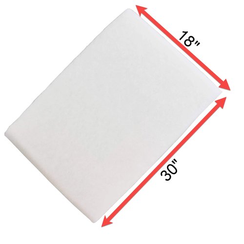 PENN-PLAX Poly Fiber Aquarium Filter Media Pad – Easy to Cut into Any Size Your Filter Requires – 30” x 18”