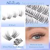 Natural Lash Clusters Kit Wispy Lash Extension Kit Cluster Eyelash Extension C Curl Cluster Lashes Kit DIY Eyelash Extension Kit Natural Eyelash Clusters with Lash Bond and Seal by Newcally