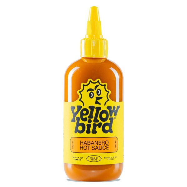 Hot Sauce by Yellowbird - with Habanero Peppers, Garlic, Carrots, and Tangerine - Plant-Based, Gluten Free, Non-GMO - Homegrown in Austin - 9.8 oz