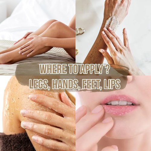 Organic Coconut Oil Scrub, Exfoliating Salt Body Scrub, Deep Cleansing for Soft Skin Remove Dead Skin Cells, Great for Toning Skin, Acne Stretch Marks Cellulite Bump Eraser, Natural Skincare Exfoliant