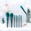 Makeup Brushes, Eigshow Premium Makeup Brush Set Synthetic Cosmetics Foundation Powder Concealers Blending Eye Shadows Face Kabuki Makeup Brush Sets (Jade Green with Cylinder)