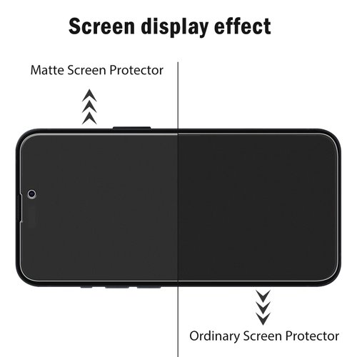 MAYtobe [2-Pack Matte Screen Protector for iPhone 14 Pro Max Tempered Glass, Anti-Fingerprint, Smooth as Silk, Anti Scratch, Anti-Reflection, Easy to Install