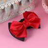 Minkissy 2Pcs Bowknot Hair Snoods Hair Bun Cover Hair Clip Net Snood Hairnet Tuck Net Occupational Hair Fixator for Dancing Class Work Daily (Red)