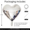 10Pcs Silver Foil Heart Shaped Balloons 18 Inch Heart Mylar Balloons For Baby Shower Wedding Valentine Decorations Love Balloons Party Decorations