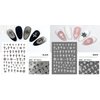 Christian Religious Thin Tough Hot Glue Cute Manicure Japanese Sticker Punk Cross Army Flower 5D Soft Relief 5d Nail Art Stickers (Black)