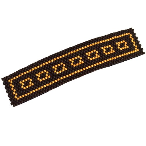 Modern Brown Barrette Bronze Colored Tribal Enthnic Boho Beaded Hair Clip for Women
