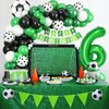 6th Birthday Soccer Balloons Arch,6th Soccer Garland Kit with Green Number 6 Balloon Football Balloons Soccer Mylar Foil Balloons for Boys Kids 6th Birthday Soccer Theme Party Decorations