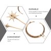 minkissy Snowflake Hair Clips Christmas Hair Accessorie Golden Crystal Moon Star Hair Clips for Women Girls Hair Barrettes Hair Pin Side Clip 6Pcs Set