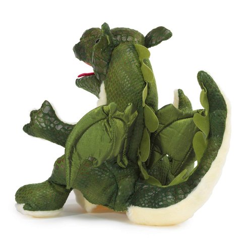 Folkmanis Baby Dragon Hand Puppet, Green, White