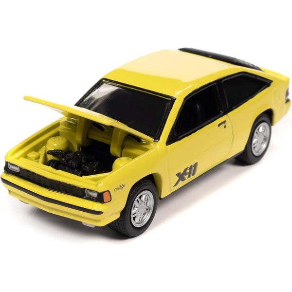 1981 Chevy Citation X-11 Bright Yellow Classic Gold Collection Series Limited Edition to 8476 Pieces Worldwide 1/64 Diecast Model Car by Johnny Lightning JLCG030-JLSP280B