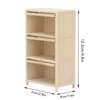 Tnfeeon Dollhouse Bookshelf, to Play Rounded Edges Compact Dollhouse Bookcase 3 Layers Exquisite 1/12 for Dollhouse Furniture
