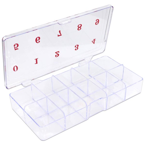 1p Empty Storage Box Case Container Compartment for Nail Art Tips