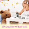 Timy Kids Tea Party Set 14pcs for Girls, BPA Free Stainless Steel Tea Set Pretend Kitchen Toys