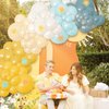 113Pcs Sinasasspel Here Comes the Son baby Shower Boho Sun Balloons Garland Arch Kit Beach Vibe Yellow Blue Blush Balloons Balloon Backdrop First Trip Around the Sunshine Birthday Party Supplies