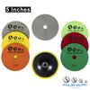 POLISHSURF Diamond Polishing Pads 5 Inch Wet Dry Set 8 Pieces for Marble Quartz Stone Countertop Granite Concrete Polishing