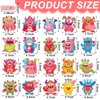 Cholemy 60 Packs Valentine's Day Monster Craft Kit for Kids Create Your Own Monster Craft Make Your Own Monster Kit with Paper Craft Stickers Valentines Day Gift for Home Class Activities, 20 Styles