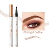 Generic Eyebrow Pencil,3D Microblading Eyebrow Tattoo Pencil 4 Fork Tip,Eye Makeup Long-Lasting Waterproof & Smudge-proof Natural Eyebrow Hair Eyebrow Pencil (1#light coffee)
