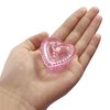 Crystal Sweet Heart Shape Acrylic Liquid Powder Glass Dappen Dish Glass Cup w Cap Lid Bowl for Acrylic Nail Art Transparent Kit (HJ-NAPB059-2pcs)