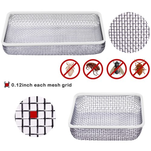 Eazy2hD 4 Pack Flying Insect Screen for RV Refrigerator Vents, RV Furnace Vent Cover,RV Furnace Bug Screen for Camper Vents