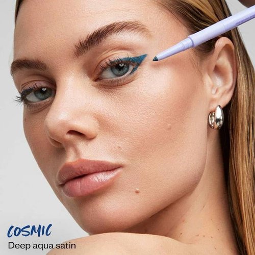 Kosas Soulgazer Intensifying Waterproof Gel Eyeliner - Cosmic (deep aqua satin). Bonus Premium Korean Sheet Masque with Collagen