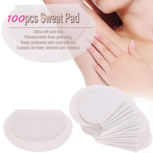 Underarm Sweat Pads, 1 Pair Summer Disposable Ultra Thin Armpit Sheet Sweat Prevention Pads Underarm Shielding Antiperspirant Pad For Men and Women
