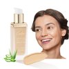 Oulac foundation make up, Skincare Infused with Aloe Leaf and Vitamin E, medium to high coverage liquid foundation, Natural Foundation Vagan 30ml