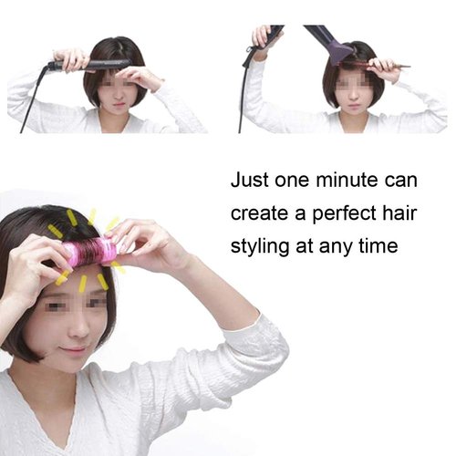 Portable Mini Hair Curler Styling Rollers Rechargeable, Heated Hair Styling Bang Electric Hair Roller USB Heat Hair Waver Roller Bang, for Bangs Hair Root Hair Tail 3.4in ()