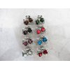 Generic Small mini metal heart shaped jeweled antique style silver hair claw clip (Primary color: Black)