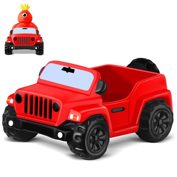 Jeep for Rubber Ducks, 3.5 Inch Jeep Toy Match Most 2 in Rubber Ducks, Jeep Toy for Jeep Dashboard Decorations Accessory Jeep Duck Collection Christmas Birthday Gifts(red)